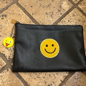 Black and Yellow Smiley Face Kids Pouch